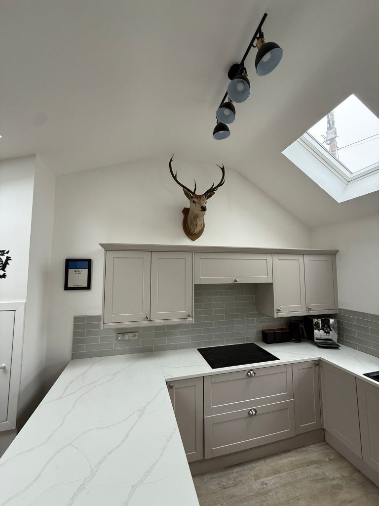 Modern fitted kitchen installation North Wales