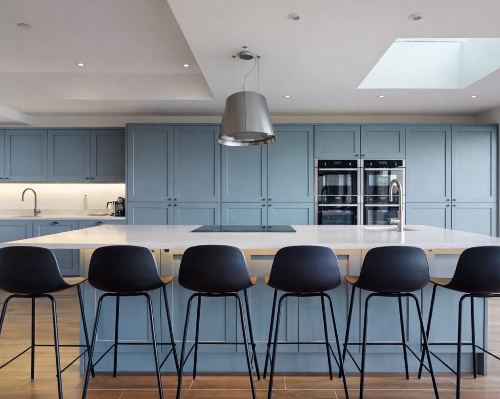 Modern fitted kitchen installation North Wales